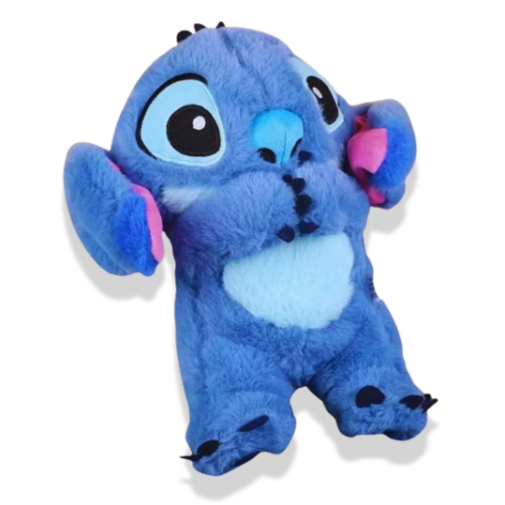 Peluche Stitch Relajante para Bebé con Sonidos y Luz | Stitch de Apego Azul Suave, Ideal para Dormir y Relajarse | Sin Control