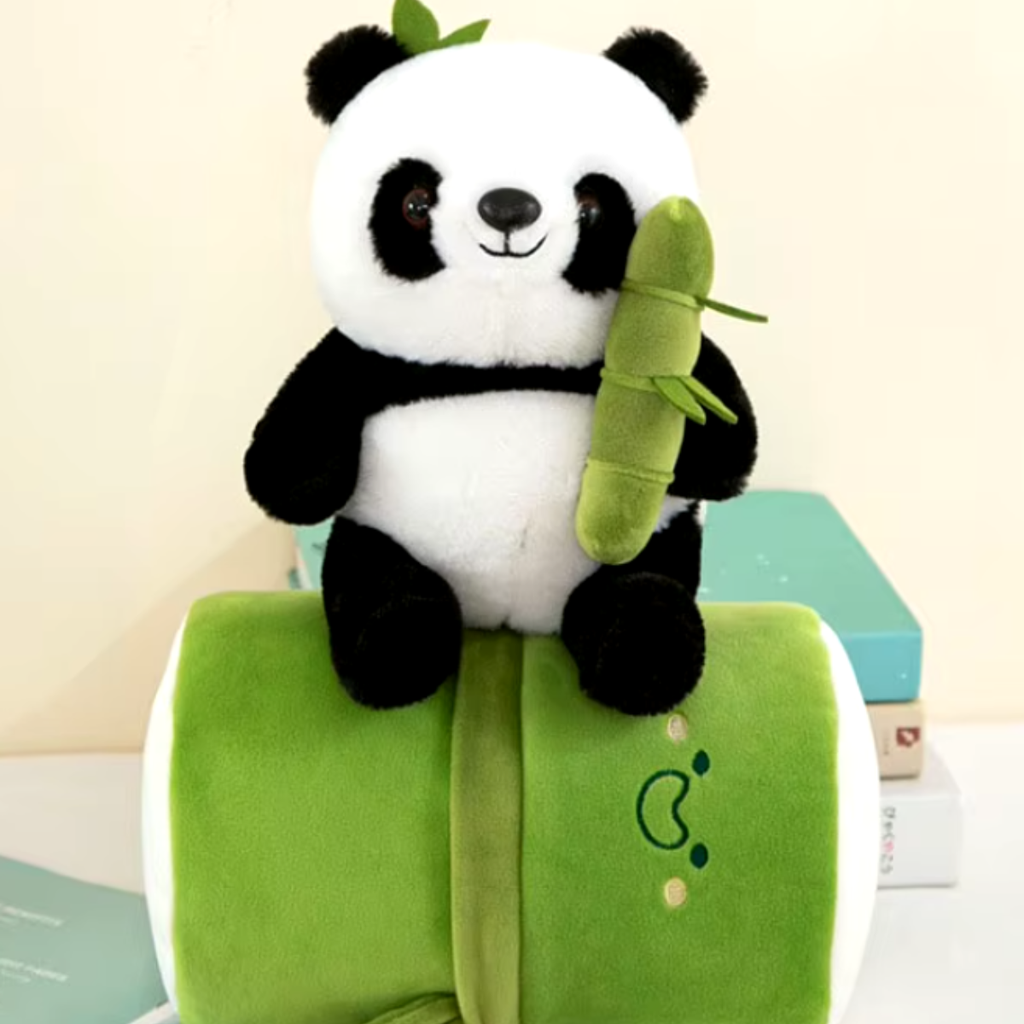 Peluche de Panda y Bambu Kawaii Multifuncional - Almohada y Decoración Suave de Algodón PP, Ideal para Niños y Niñas, Perfecto para Regalos +14 años – 25cm