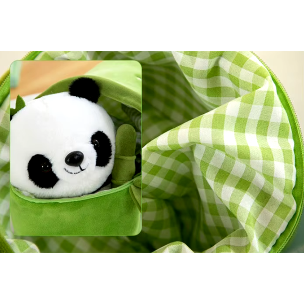 Peluche de Panda y Bambu Kawaii Multifuncional - Almohada y Decoración Suave de Algodón PP, Ideal para Niños y Niñas, Perfecto para Regalos +14 años – 25cm